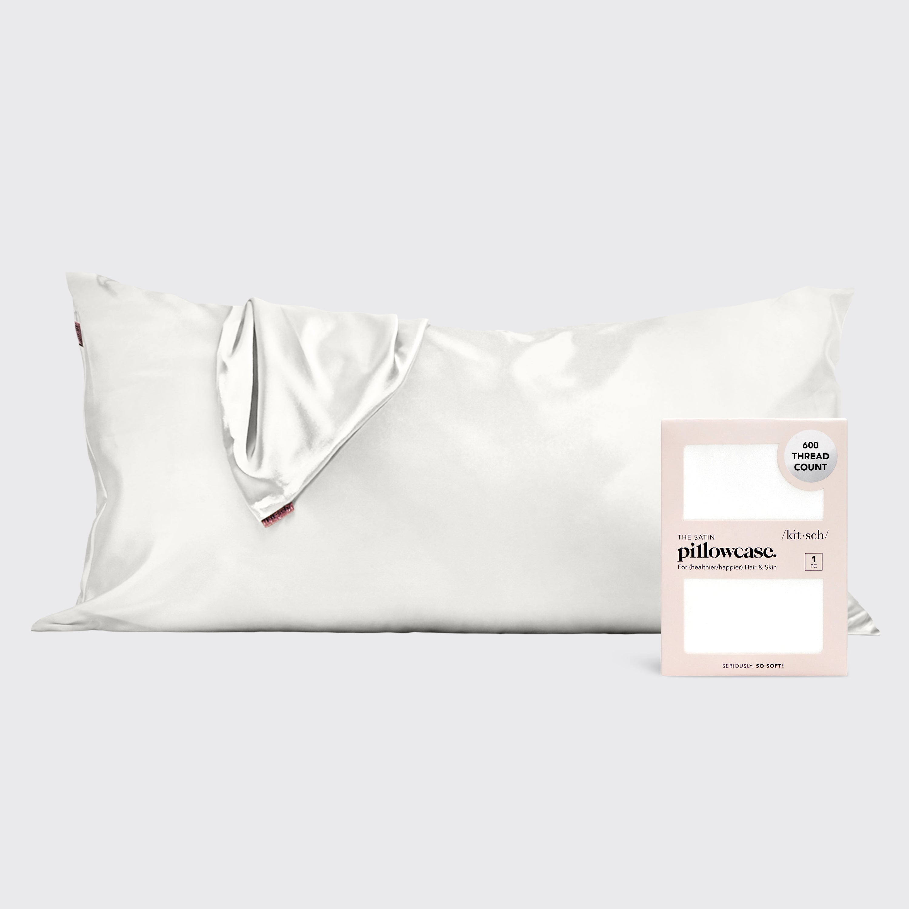 Satin Pillowcase in Ivory - King