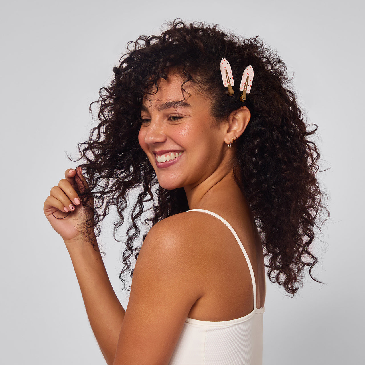 Alternative view of Cherry Print Creaseless Clips 4pc Set