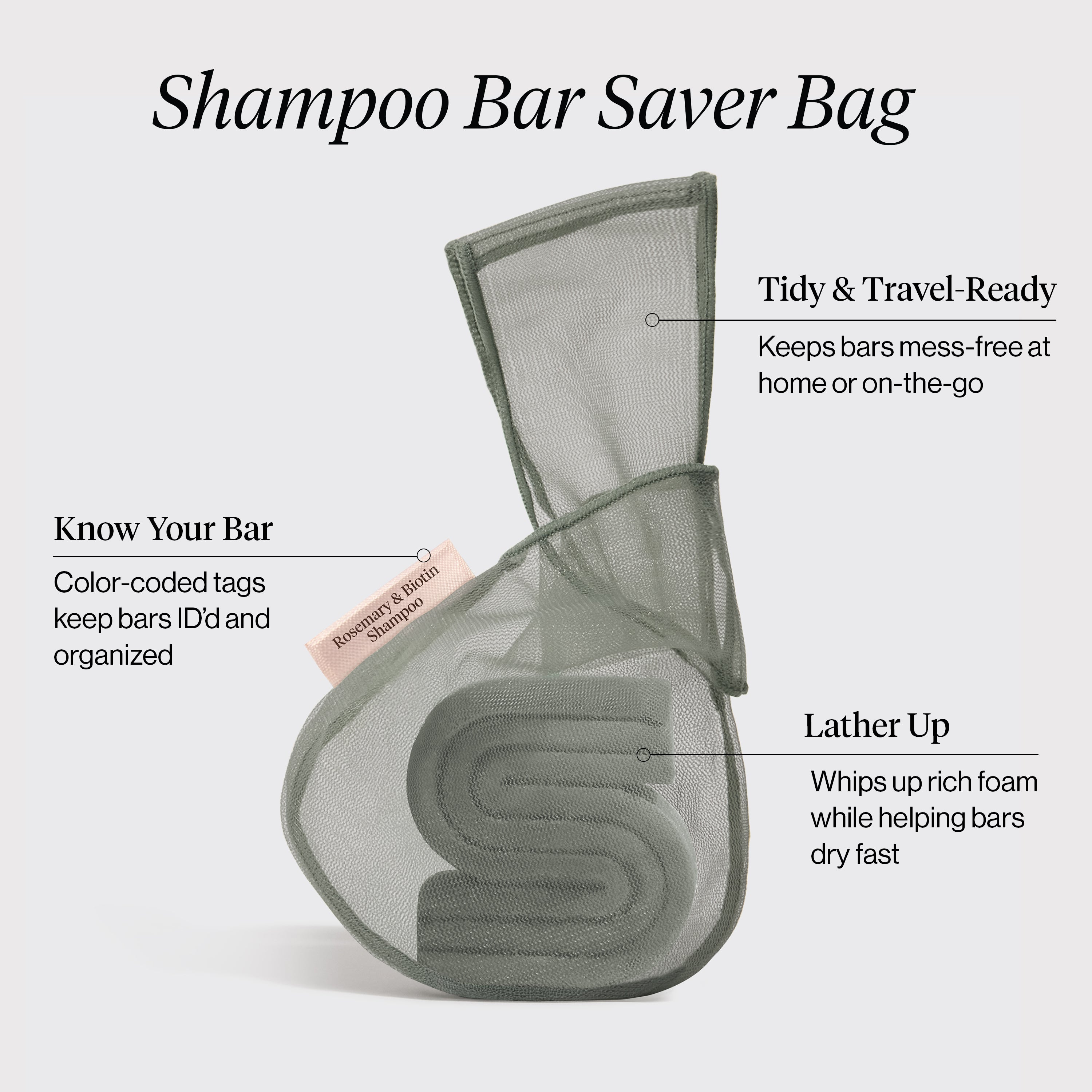 Alternative view of Rosemary & Biotin Shampoo Bar Saver Bag