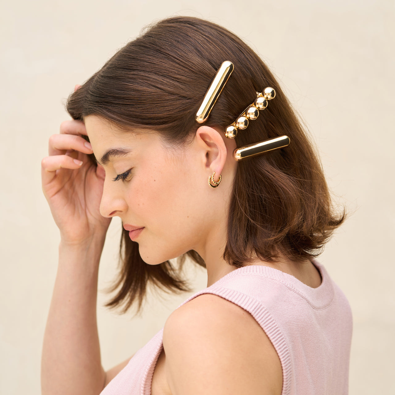 Alternative view of Gold Metal Barrettes