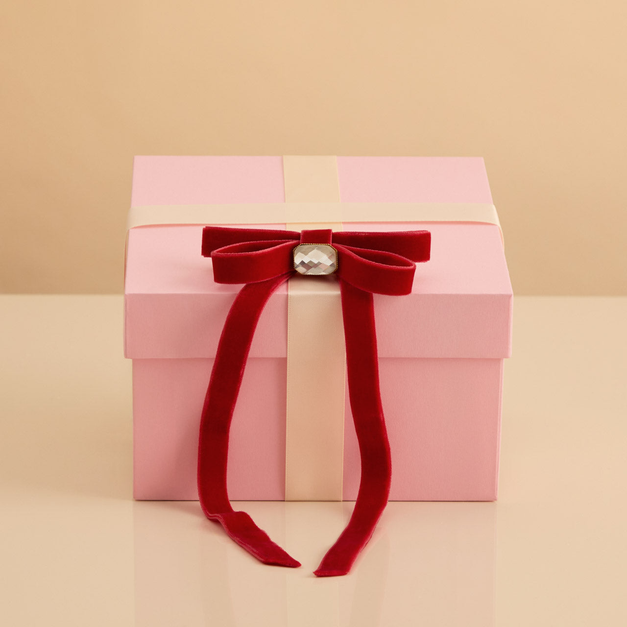 Velvet & Gemstone Bow Hair Clip - Image 4