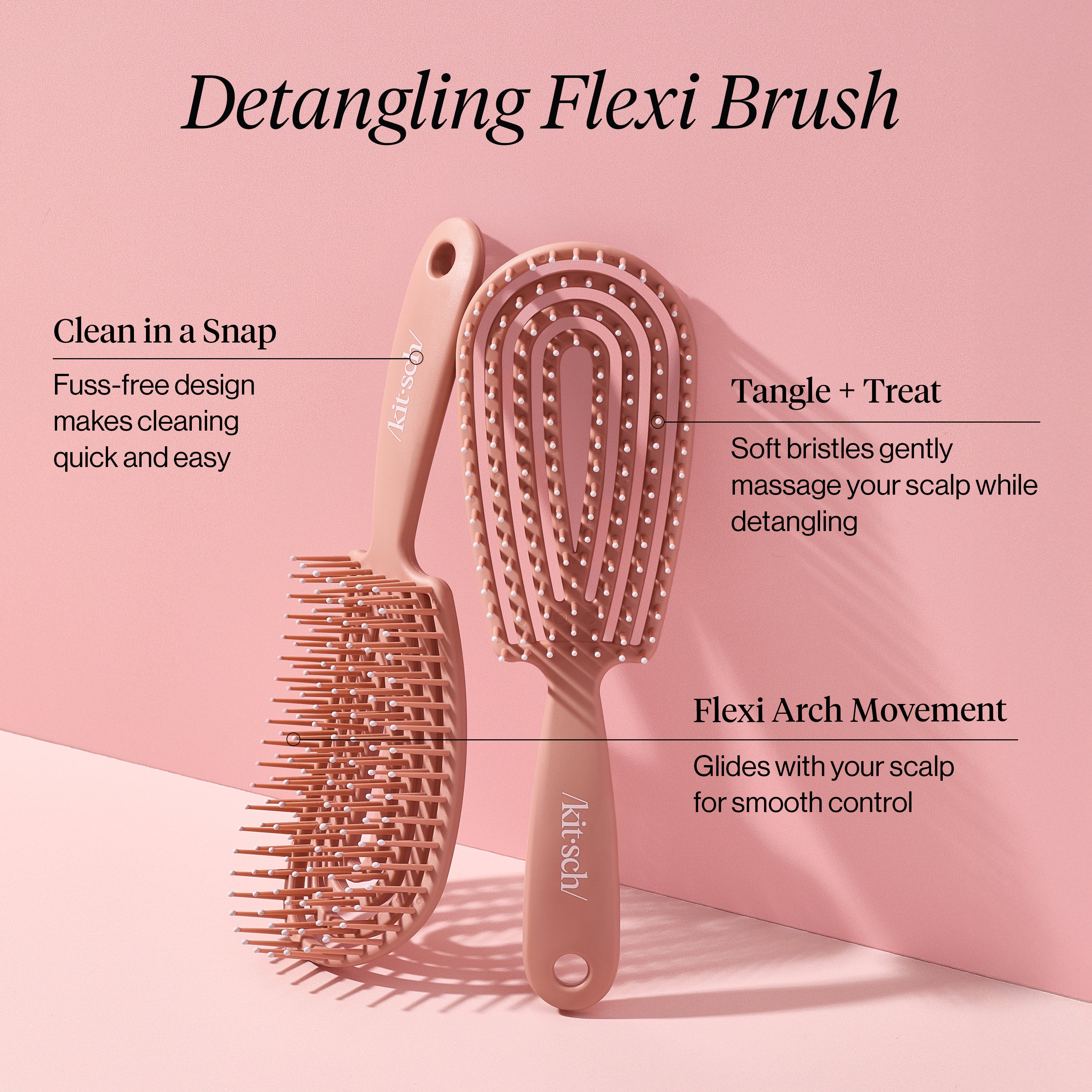 Alternative view of Terracotta Detangling Flexi Brush
