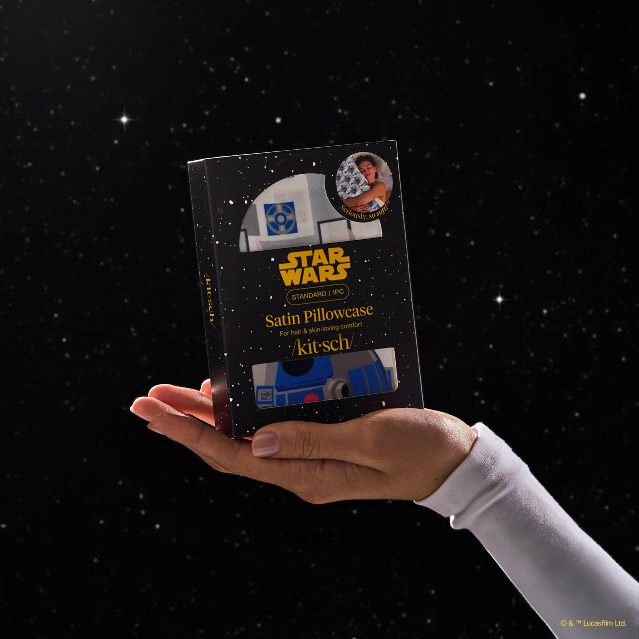 Star Wars & Kitsch Satin Pillowcase in R2-D2 & C-3PO - Image 5