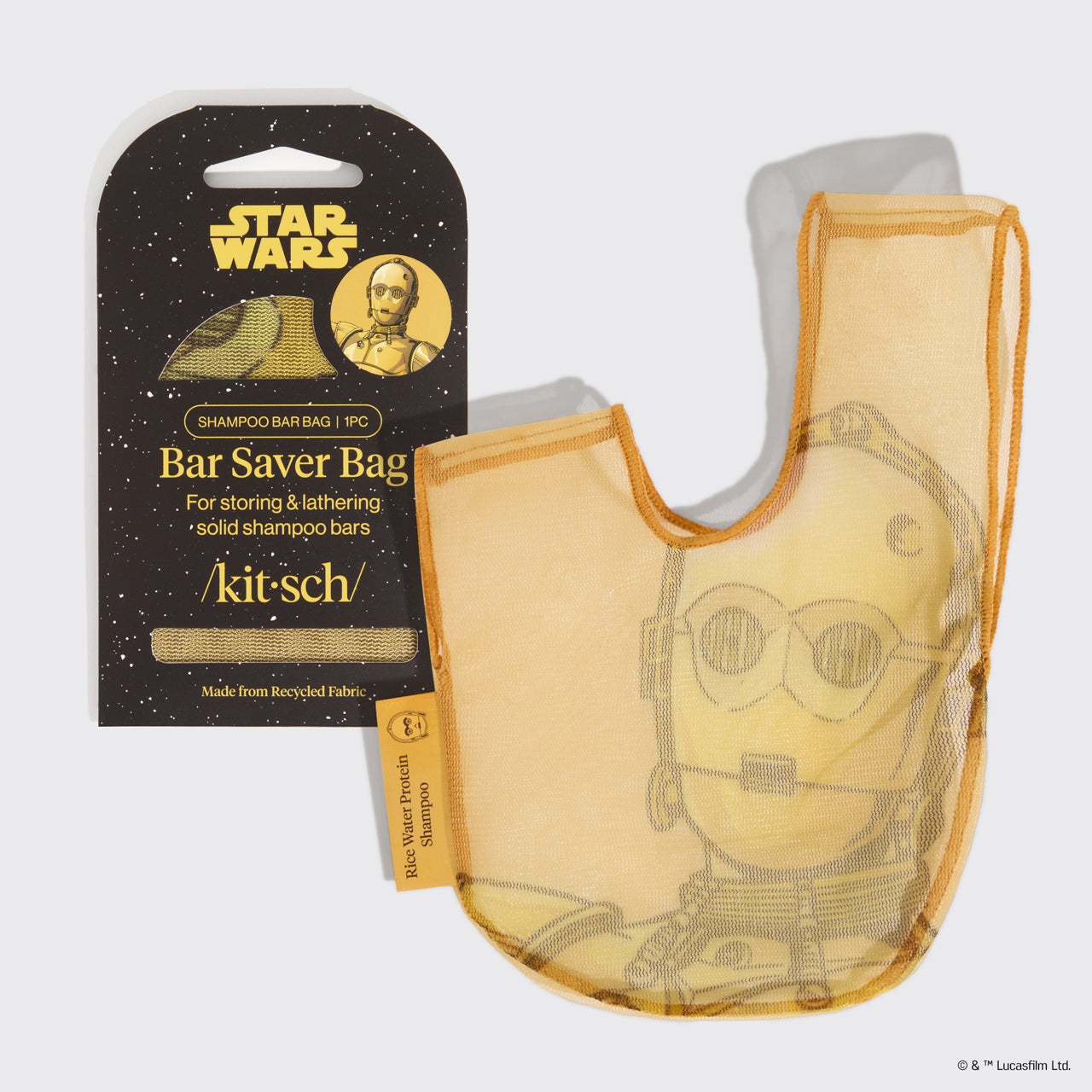 Star Wars & Kitsch Shampoo Bar Saver Bag - C-3PO