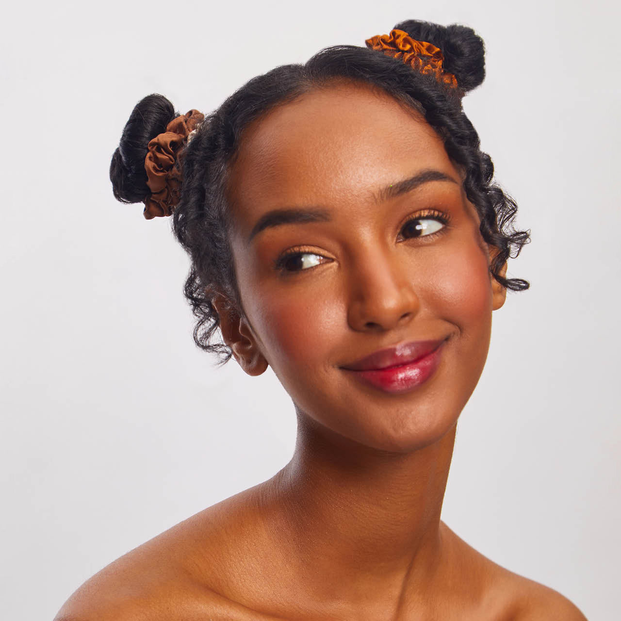 Alternative view of Sedona Satin Petite Scrunchies 5pc Set