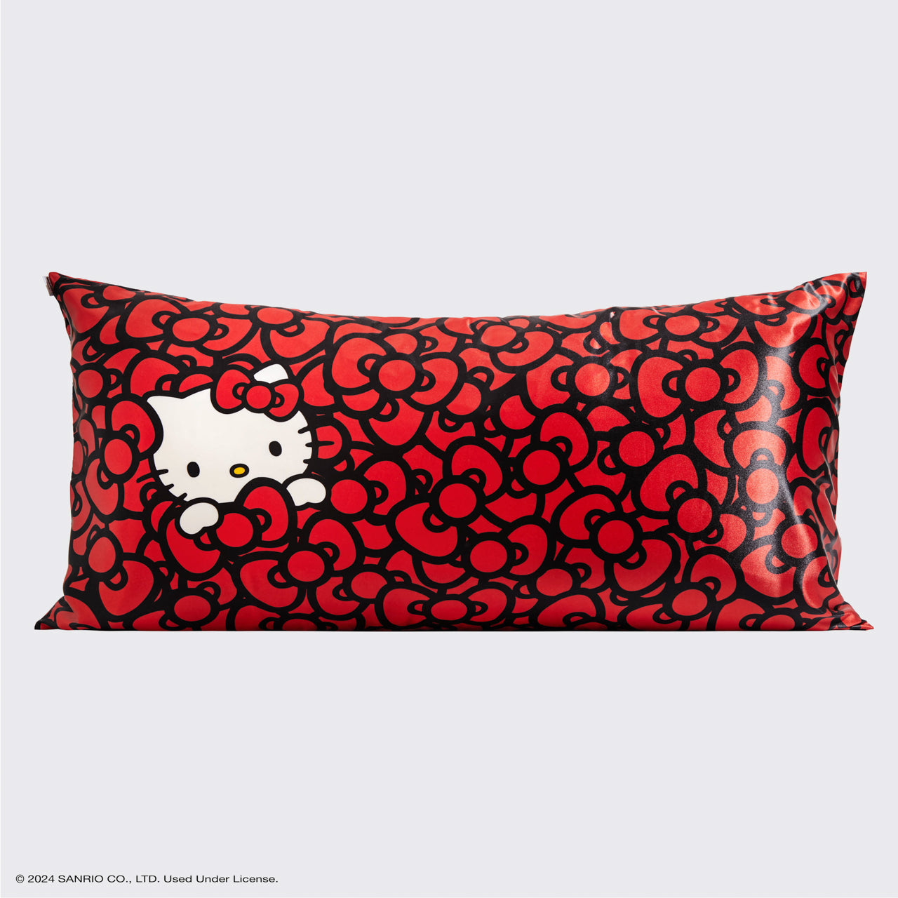 Alternative view of Kitsch x Hello Kitty Satin Pillowcase in Kitty Bathes in a Sea of Bows - King