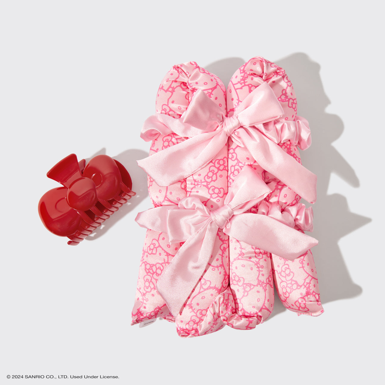 Alternative view of Hello Kitty x Kitsch XL Satin Heatless Styling & Bow Claw Clip 4pc Set