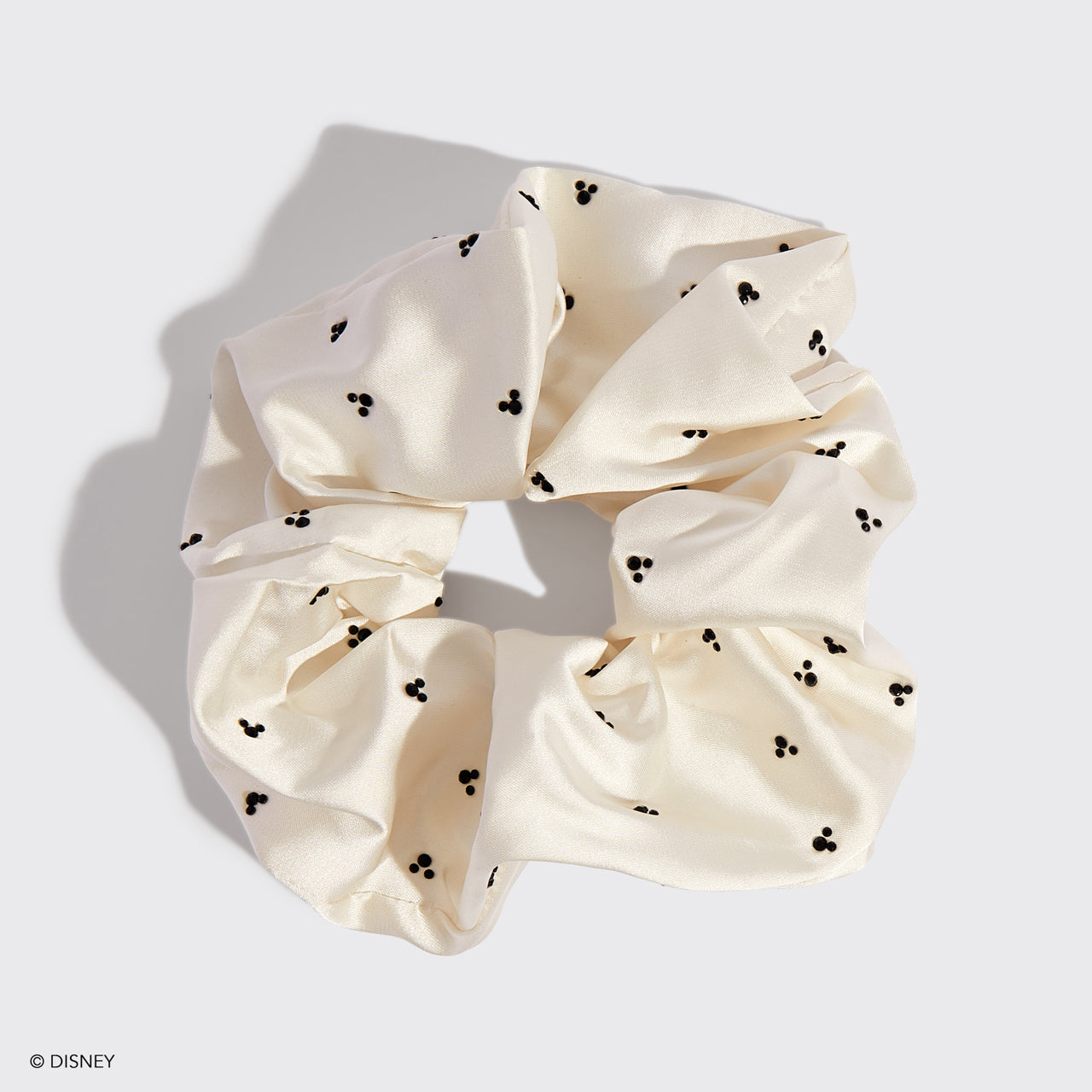 Kitsch x Mickey and Minnie Cream Rhinestone Scrunchie - Image 3