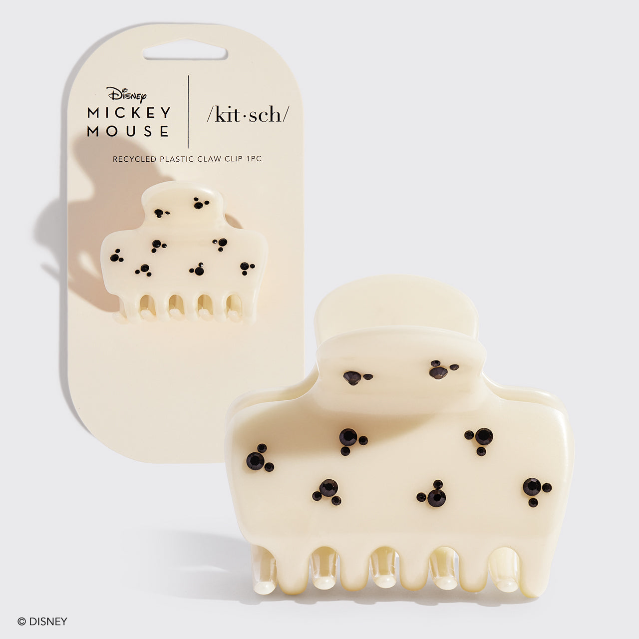 Kitsch x Mickey and Minnie Cloud Claw Clip in Cream Rhinestone