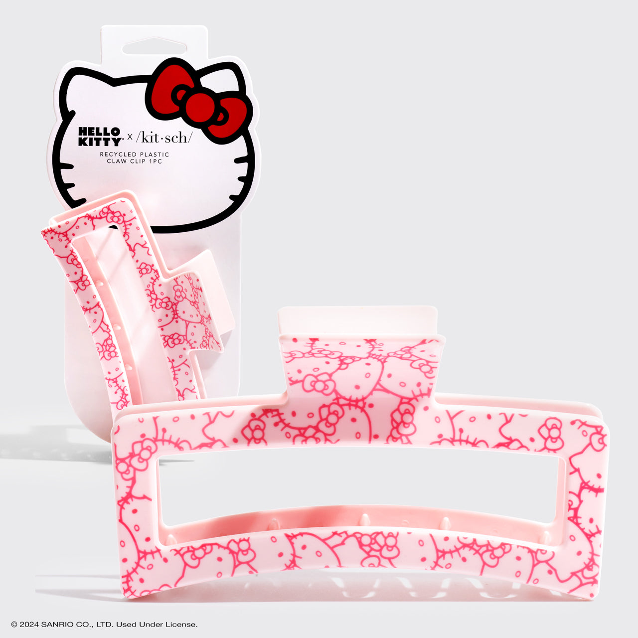 Kitsch x Hello Kitty Jumbo Claw Clip in Pink Kitty Faces