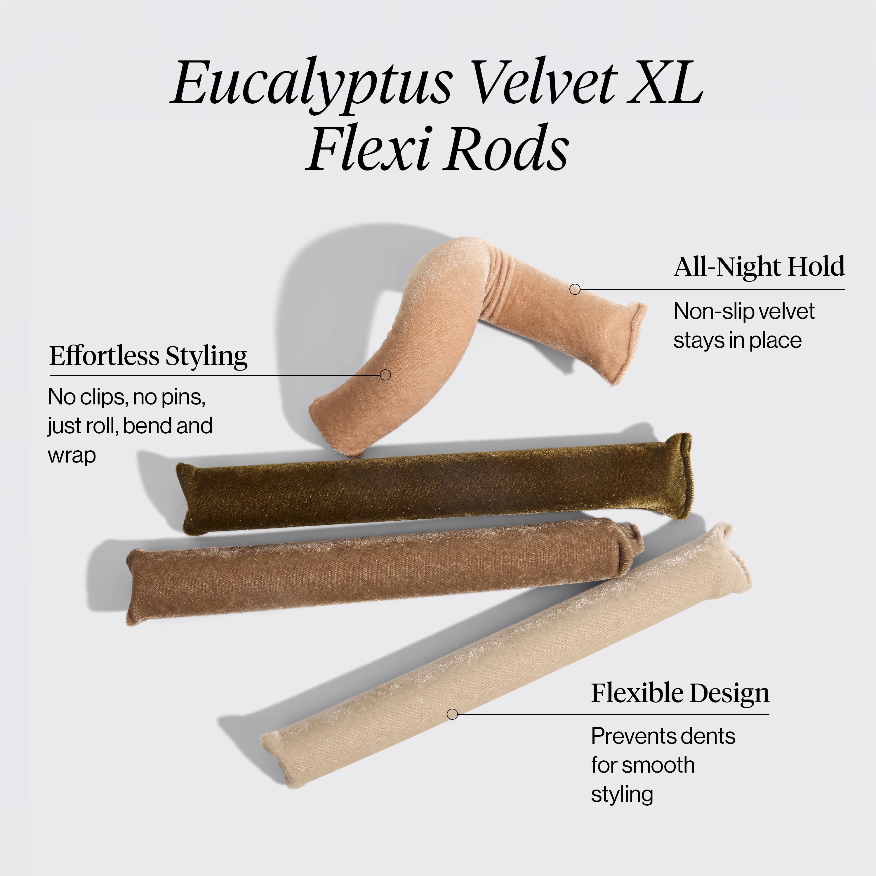 Alternative view of Eucalyptus Velvet XL Flexi Rods 4pc Set