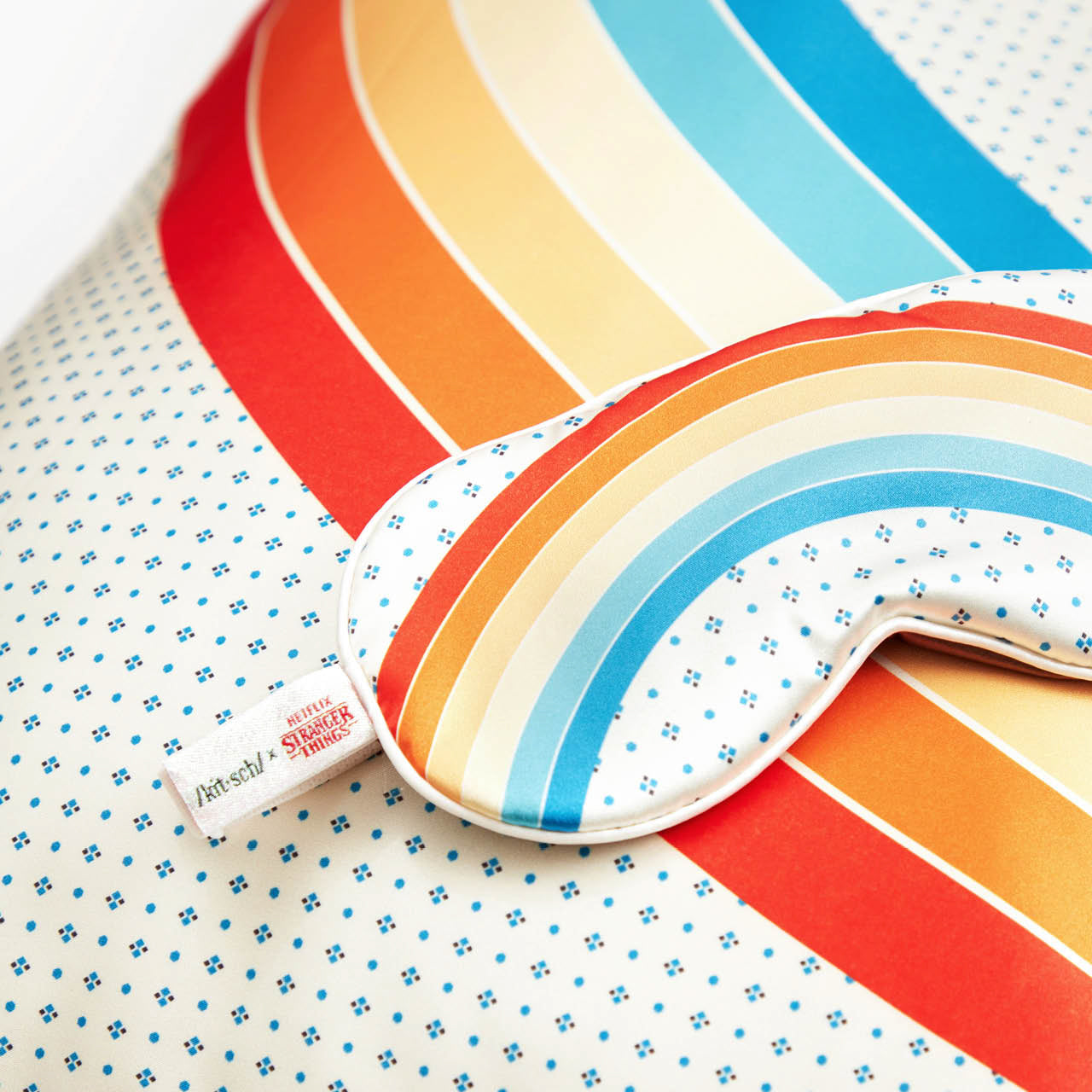 Alternative view of Stranger Things X Kitsch Rainbow Room Pillowcase + Eye Mask 2pc Set