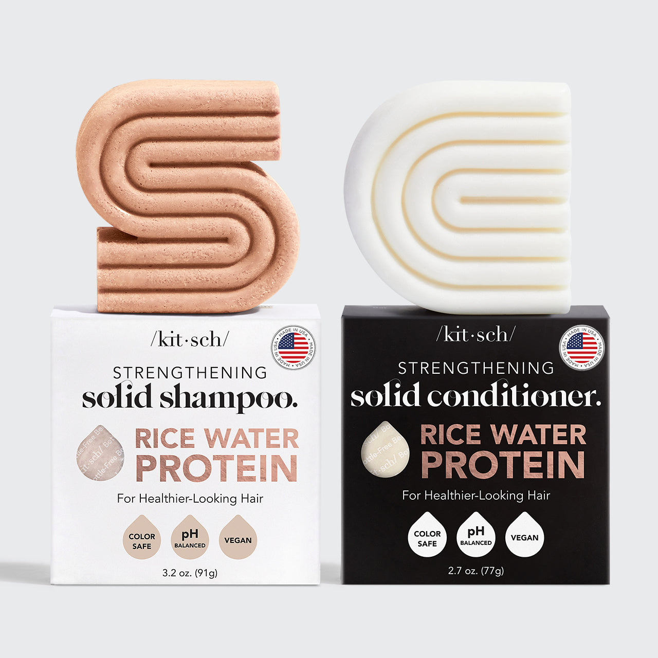 Rice Water Shampoo & Conditioner Bar Combo for Hair Growth
