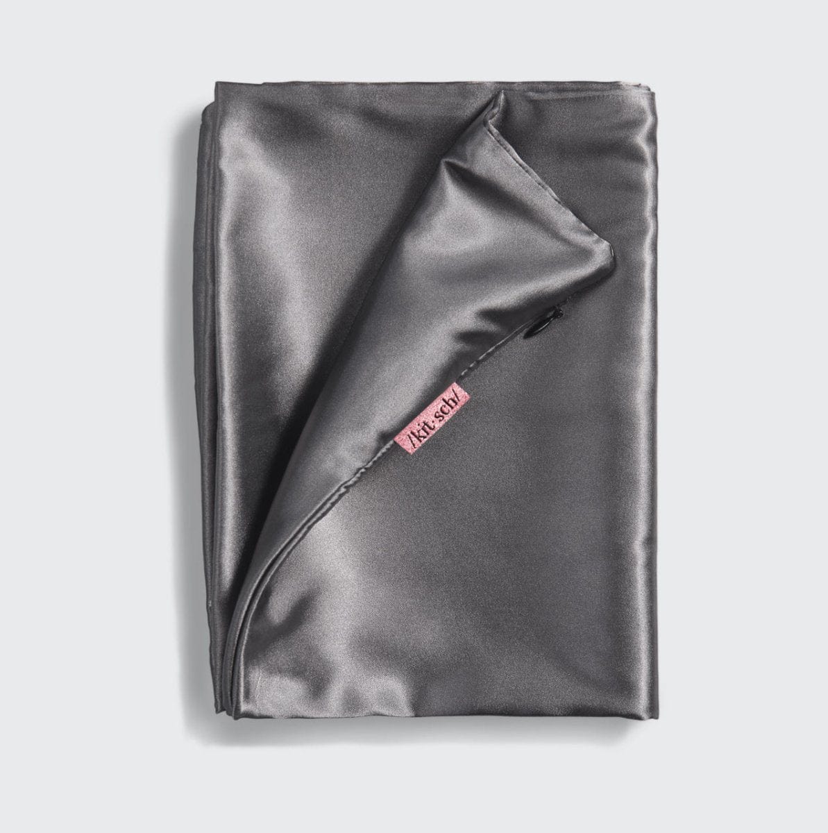 Alternative view of Satin Pillowcase in Charcoal